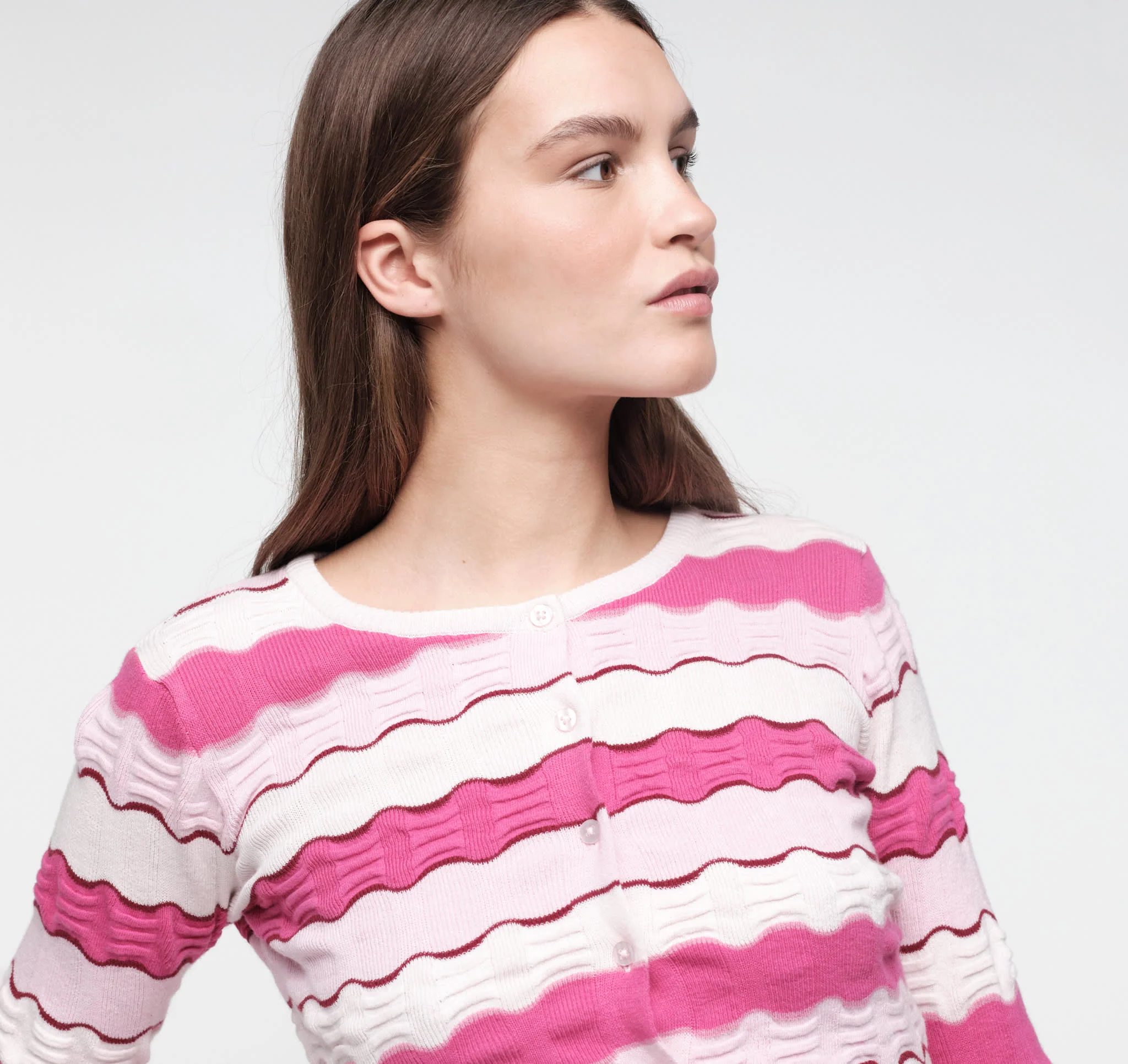 Soft Knit Textured Cardigan - Image 2